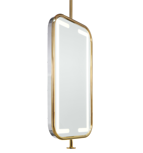 Hanging Mirror with LED Lighting